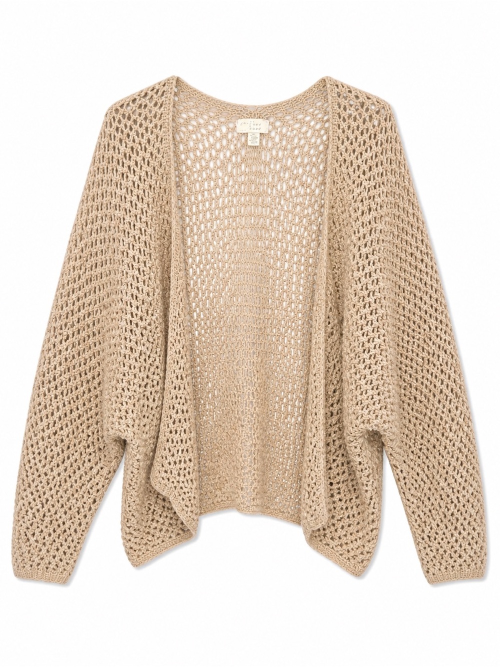 American Eagle Outfitters Open-Weave Taupe Cardigan